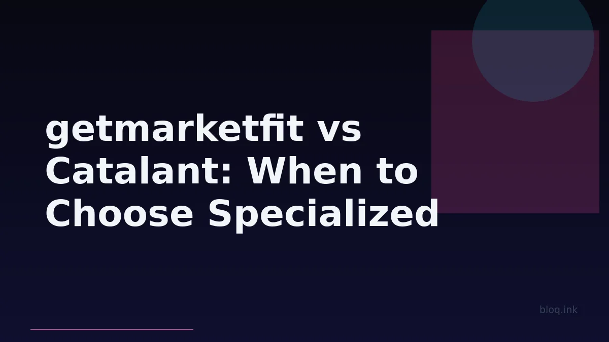 getmarketfit vs Catalant: When to Choose Specialized Product Leadership over Broad Strategic Consulting